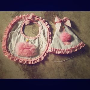 Mud Pie bib and party hat